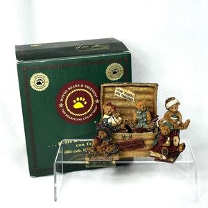 Boyds Bears Bearstone 10th Anniversary Baileys Ol’ Trunk with box 6 piece set
